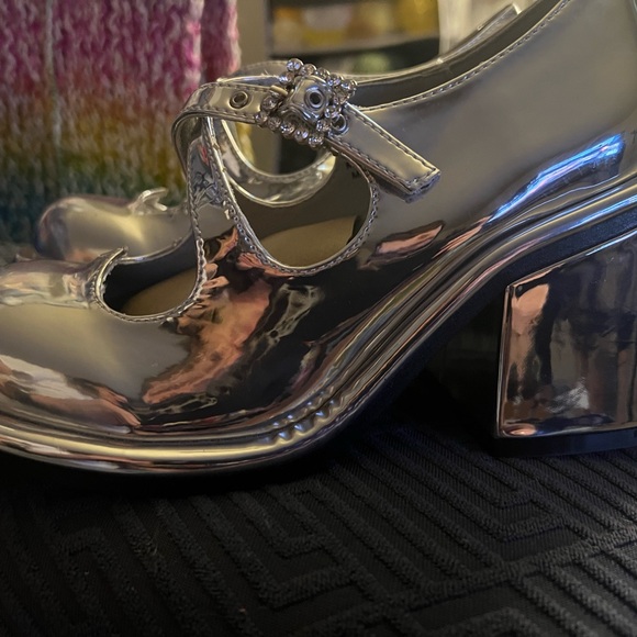 Sugar thrillz silver Mary Janes by dolls kill - Picture 2 of 5